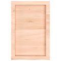 vidaXL Nástenná polica 40x60x(2-4) cm neošetrený dubový masív