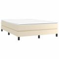 vidaXL Boxspring posteľ s matracom krémová 140x190 cm umelá koža