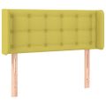 vidaXL Čelo postele s LED zelené 83x16x78/88 cm látka