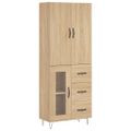 vidaXL Vysoká skrinka dub sonoma 69,5x34x180 cm spracované drevo