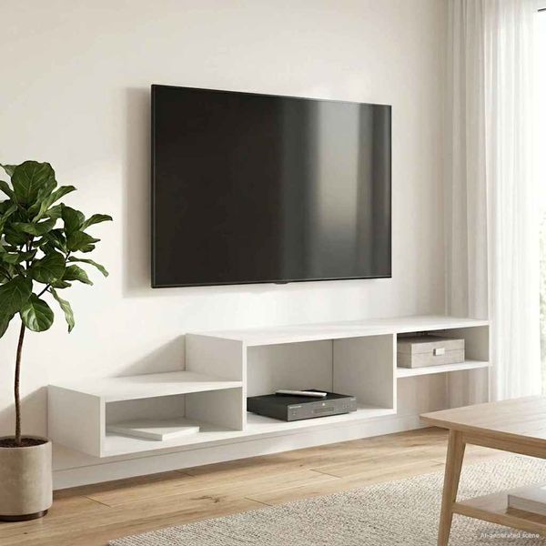 vidaXL Nástenný TV kabinet Nástenná montáž Staré drevo