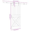 vidaXL Posuvné dvere NARVIK 85 x 210 cm (213,5 cm) Prírodná a čierna