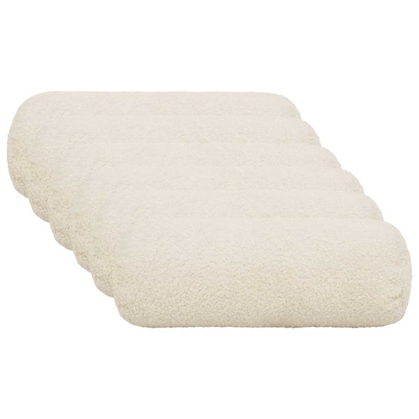 vidaXL Poťah na podložku 6 pcs HEERLEN Krémová Ø 15 x 40 cm Bouclé