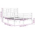 vidaXL Posteľný rám s čelom medovohnedý 120x200 cm masívne drevo