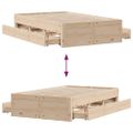 vidaXL Posteľ bez matraca so zásuvkami 120x200 cm borovica