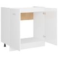 vidaXL Skrinka pod drez “Lyon”, lesklá biela 80x46x81,5 cm