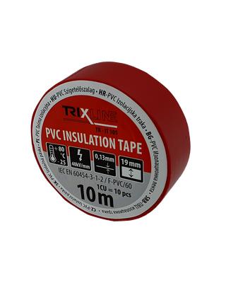 PVC izolačná páska TR-IT 105 10m, 0,13mm červená TRIXLINE