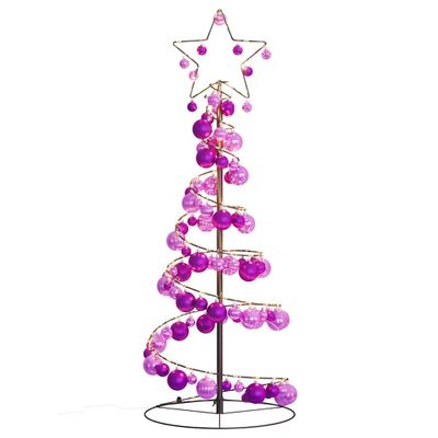 vidaXL LED vianočný stromček s ozdobami 80 LED teplá biela 120 cm