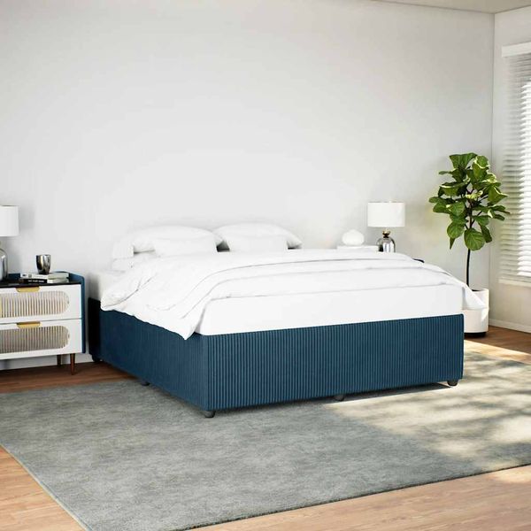 vidaXL Rám postele modrá180x200 cm zamat