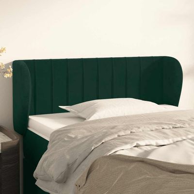 vidaXL Čelo postele so záhybmi tmavozelený 83x23x78/88 cm zamat