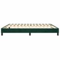 vidaXL Posteľný rám s boxspringom tmavozelený 160x200 cm zamat