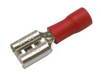 Zdierka faston 6.3mm ,vodič 0.5-1.5mm  červená