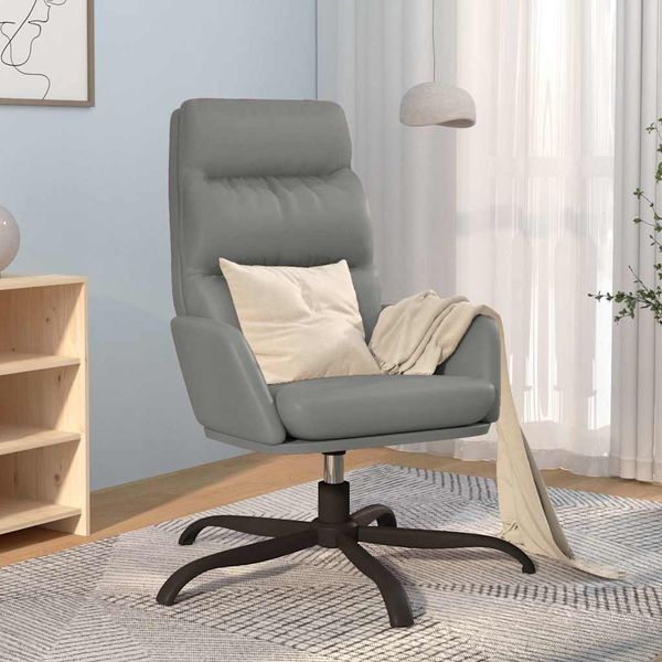 vidaXL Relaxačné kreslo sivé umelá koža