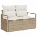 vidaXL Súprava záhradných pohoviek 6 ks Béžová a krémová polyratan