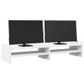 vidaXL Stojan na monitor biely 100x27x20 cm kompozitné drevo