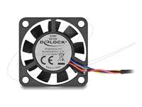 Axiálny ventilátor 12 V DC 40 x 40 x 10 mm čierny