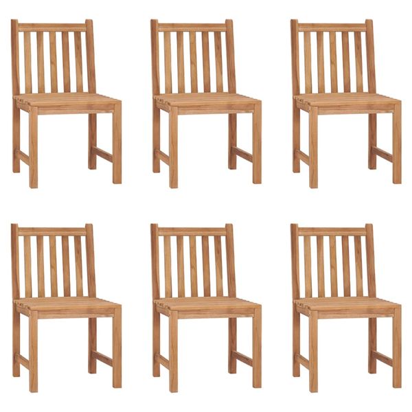 vidaXL Záhradné stoličky 6 ks tíkový masív