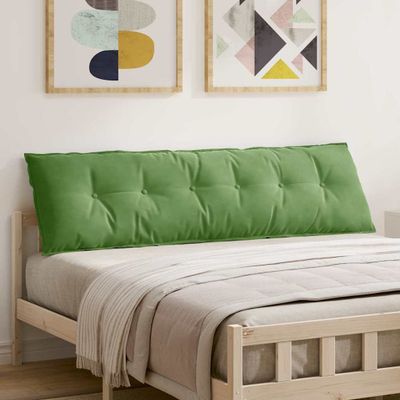 vidaXL Poduška na chrbát Svetlo zelená 180 x 50 cm Kordúrová tkanina