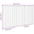 vidaXL Skladacia brána pre psa, 3 panely, biela, 150 cm, topoľové drevo