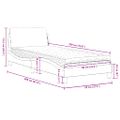 vidaXL Posteľ s matracom Dover modrý 90x190 cm zamat