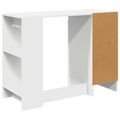 vidaXL Stôl Biela 100 x 40 x 75 cm Kompozitné drevo