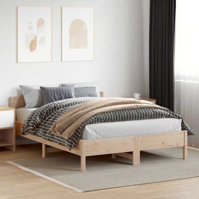 vidaXL Posteľ bez matraca 150x200 cm masívna borovica