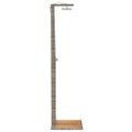 vidaXL Vonkajšia sprcha sivá 50x55x224 cm polyratan a akácia