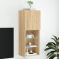 vidaXL TV skrinka s LED svetlami dub sonoma 40,5x30x102 cm