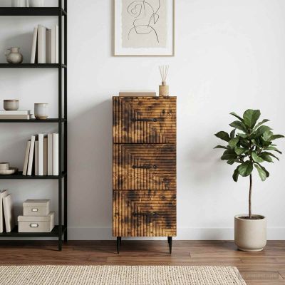 vidaXL Zásuvkový kabinet Dymový dub 33 x 34,5 x 89,5 cm