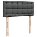 vidaXL Posteľný rám boxsping s matracom tmavosivý 80x200 cm látka