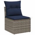 vidaXL Súprava záhradných pohoviek 7 ks Sivá polyratan