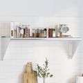 vidaXL Nástenná polica 100x30x31 cm strieborná nehrdzavejúca oceľ