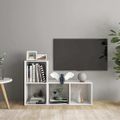 vidaXL TV skrinky 2 ks, lesklé biele 72x35x36,5 cm, kompozitné drevo