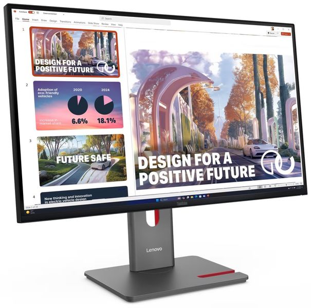 Lenovo P27QD-40+MC60/ 27"/ IPS/ 2560x1440/ 16:9/ 350cd/m2/ 1500:1/ 4ms/ HDMI/ DP/ USB/ USB-C/ LAN/ PIVOT Monitor, 27" QHD, IPS, 120Hz, USB-C 140W PD, webkamera, KVM switch, Ethernet, továrenská kalibrácia, čierny