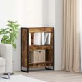 vidaXL Knižnica 60 x 30 x 86,5 cm Kompozitné drevo Dymová dub