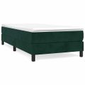 vidaXL Posteľný rám boxsping s matracom tmavozelený 90x190 cm zamat