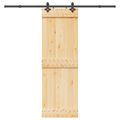 vidaXL Posuvné dvere NARVIK Prírodná a čierna 70 x 210 cm (213,5 cm)