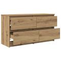 vidaXL TV skrinka Artisan Dub 100x35x54 cm Drevo