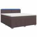 vidaXL Posteľ boxspring s matracom Tmavohnedá 140 x 190 cm Látka