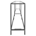 vidaXL Konzolový stolík priehľadný 220x35x75,5 cm tvrdené sklo