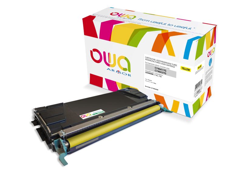 OWA Armor toner kompatibilný s Lexmark C746A1YG, 7000st, žltá/yellow