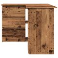 vidaXL Rohový stôl, staré drevo 145x100x76 cm, kompozitné drevo