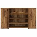 vidaXL Recepčný stôl staré drevo 180x50x103,5 cm kompozitné drevo
