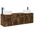 vidaXL Set kabinetov do kúpeľne 3 ks Dymový dub 49 x 44,5 x 65,5 cm