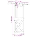 vidaXL Posuvné dvere NARVIK Prírodná a čierna 70 x 210 cm (152,5 cm)