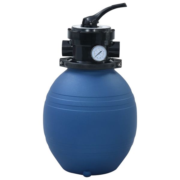 vidaXL Bazénový pieskový filter so 4 polohovým ventilom modrý 300 mm