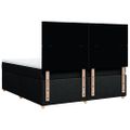 vidaXL Posteľný rám boxspring s matracom čierny 180x200 cm látka