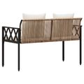 vidaXL Záhradné lavičky 2 -Seater 116 x 56 x 75 cm polyratan