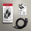 AXAGON RVD-HI20C2, DisplayPort -> HDMI 2.0b redukce / kabel 1.8m, 4K/60Hz Kabel, DisplayPort (M) na HDMI 2.0a (M), 4K/60Hz, HDCP 2.3, 1,8m, cerný