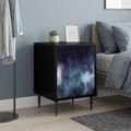 vidaXL Nočný stolík RAALTE 2 ks Čierny dub 36 x 33 x 51 cm